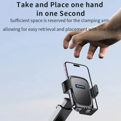 Yesido Car Phone Holder with Adjustable Claw & Suction Mount