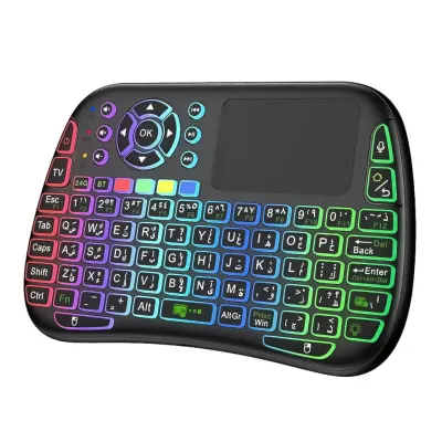 Porodo Mini Wireless Universal Keyboard Remote & Mouse, Porodo - Black