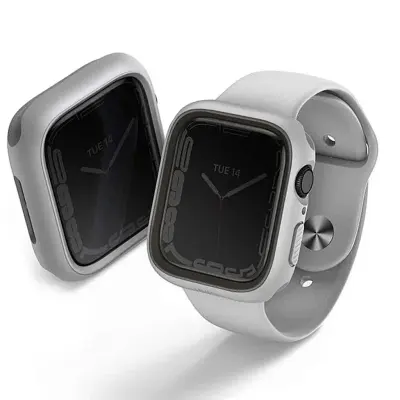 UNIQ 45/44mm Watch Case for Apple Watch Series 4/5/6/7/8/SE, UNIQ Moduo - Chalk/Stone Grey