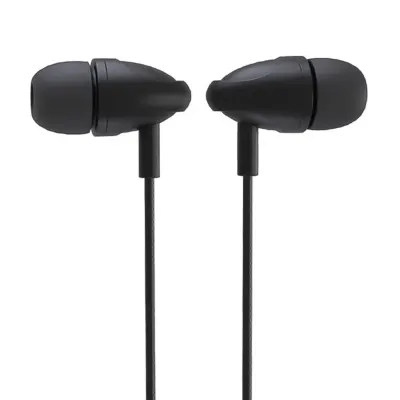 PorodoBlue Earphones with Soft Silicone Tips, 1.2m Cable, Hands-free Calling, Porodo Blue - Black