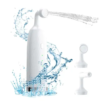 UZMORE Electric Portable Bidet Sprayer with 2 Spray-heads and 3 Modes, UZMORE UZ-24001 - White