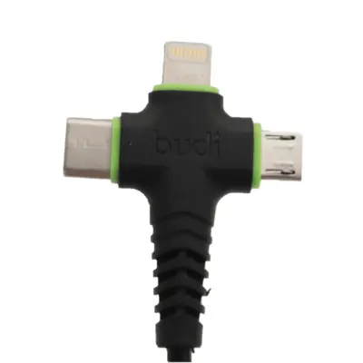 Budi 17W Car Charger With 3 In 1 Cable 1.2 Meter | Budi M8J066