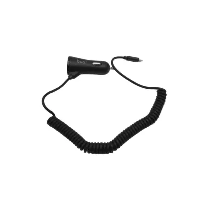 Budi Car Charger with Coiled Type-C Cable 1.8M | Budi CC068TB