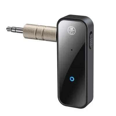 Yesido Bluetooth Audio Adapter for Wired Devices, Rechargeable, 3.5mm Jack, Micro USB, 10m Range, Yesido YAU25 - Black