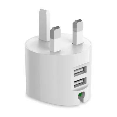 Budi 24 WATT Home Charger With Lightning Cable 2 USB Ports 1 M | Budi  AC322UW