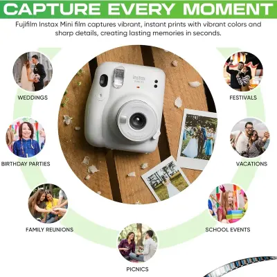 Fujifilm Fujifilm Instax Mini Instant Film – 10 Sheets, Vibrant Credit-Card-Sized Photos