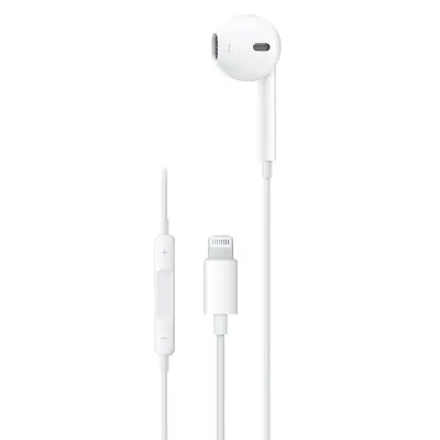 Green Lion Mono Earphone with Lightning Connector, TPE and Copper Construction, 1.2m Cable, Green Lion - White