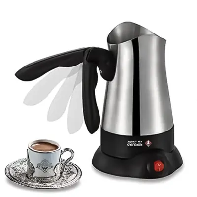 Gulf Dalla 300ml Stainless Steel Turkish Coffee and Tea Maker Kettle, Gulf Dalla GA-C96837 - Black & Silver