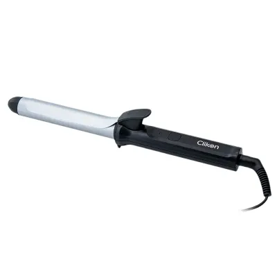 Clikon 1.9mm Chrome Plated Hair Curling Iron, Rapid Heating Technology, 360 Degree Swivel cord, PTC Heater, Clikon CK3329HC - Black