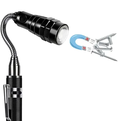 Generic LED Magnetic Pickup Tool, Torch Light, 3 Super Bright LED Bulbs