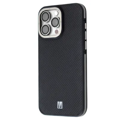 Levelo iPhone 15 Pro, Levelo Ox Carbon Shock-Proof Edges Raised Bezel Cover