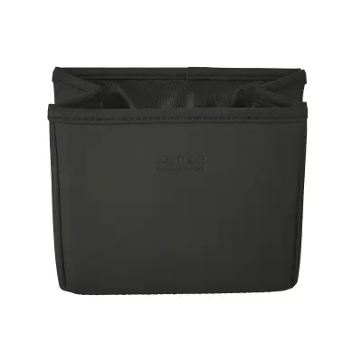Zhuse Multifunctional Car Seat Back Storage Organizer with Dual Compartments, Secure Strap Mounting and Space-Saving Design Black
