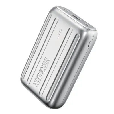 Zendure 20000mAh Power Bank With 20w USB-C Fast Charging, USB-A Output, Multi-device Support, Compact Design, And Built-in Safety Protection Silver