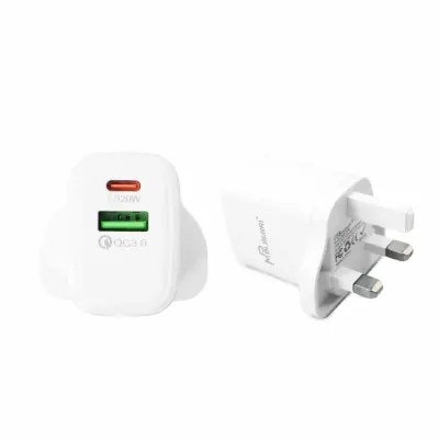 MpBlberri 20 Watt USB-A and USB-C PD Fast Charger With Type-C Cable mpBLBERRI BLB-T106