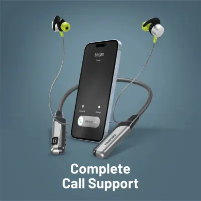 Promate Wireless Neckband Earphones, Promate Blend - Grey Grey