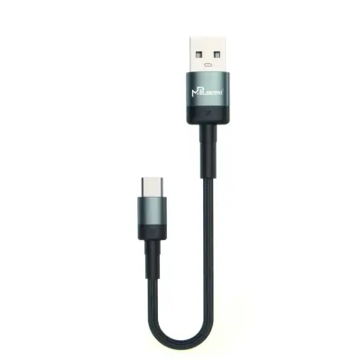 MpBlberri 65W Max USB-A to Type-C Fast Charging Cable with 25cm Length MpBlberri BLB-352 - Black & Grey