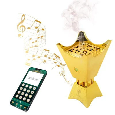 Generic Bukhoor Burner | Electric Incense Burner with Full Quran Muslim Speaker Remote and App Control, SQ-668