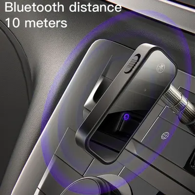 Yesido Bluetooth Audio Adapter for Wired Devices, Rechargeable, 3.5mm Jack, Micro USB, 10m Range, Yesido YAU25 - Black