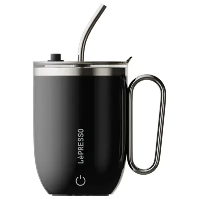 Lepresso Magnetic Auto Stirring Mug with Touch Button – 420ml Self Mixing Cup Tumbler, USB-C Rechargeable, LED Display Magnetic Auto Stirring Mug with Touch Button – 420ml Self Mixing Cup Tumbler, USB-C Rechargeable, LED Display