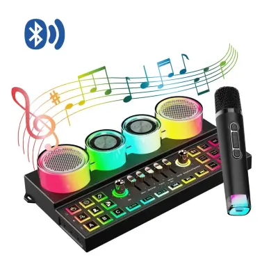 soundtec Audiolink Multi-Platform Audio Mixer and Speaker, Porodo Soundtec - Black