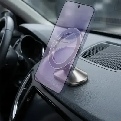 MpBlberri Magnetic Multi-Functional Car Phone Holder with 360° Rotation