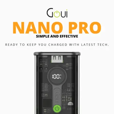 Goui 20,000mAh Nano Pro Power Bank – 22.5W Fast Charge, Digital Display & Dual Ports
