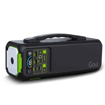 Goui 200W Beast Power Station with LED Flashlight Provides AC power between 220 and 240 volts, Goui BEAST 200 - Green & Black