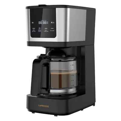 Lepresso Rich Brew 900W Electric Drip Coffee Machine with Interactive Touch Display, 1.25L Glass Carafe for 10 Cups
