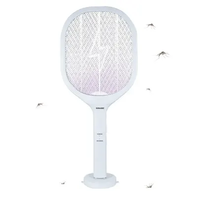Sonashi Rechargeable Electric Mosquito Killer Swatter with 3000V Power, UV Light Attractant, Type-C Port, and Charging Base