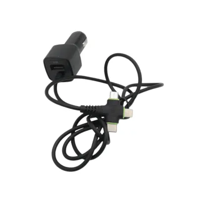 Budi 17W Car Charger With 3 In 1 Cable 1.2 Meter | Budi M8J066