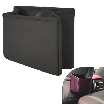 Zhuse Multifunctional Car Seat Back Storage Organizer with Dual Compartments, Secure Strap Mounting and Space-Saving Design Coffee