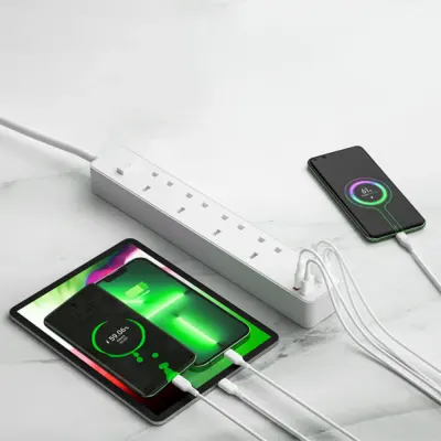 WiWu PD 20W Power Strip USB-Cx1 Plus USB-Ax3 3M Black | WIWU U02UK 3M - Black
