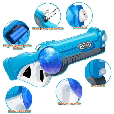 Generic Electric Water Squirt Gun 800cc Large Capacity Full Auto Water Refill 32ft Range