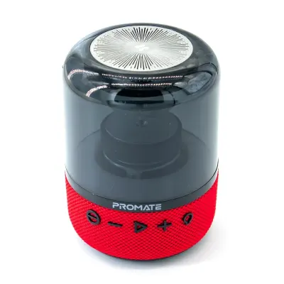 Promate 360 Degree Sound Speaker Red | Promate Lumisound