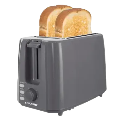 Sonashi Electric 2-Slice Bread Toaster 750W with 7 Adjustable Browning Levels, Defrost, Reheat and Cancel Functions
