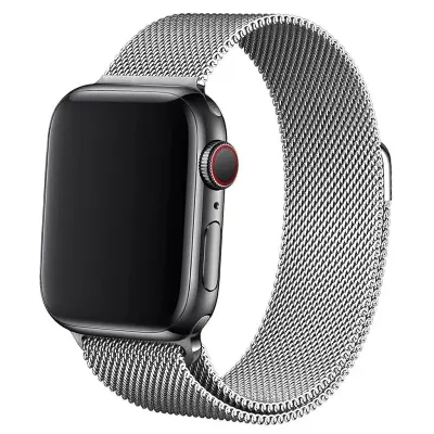 MOCOM 49mm Watch Straps, Stainless Steel Mesh type Band For Apple Watch Mocom (Only Straps) - Black Grey