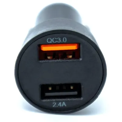 Budi Quick Car Charger 3.0 | QC3.0 | 2 USB Ports |18 Watt | 2.4 AMP | 12 Watt | Budi M8J622Q