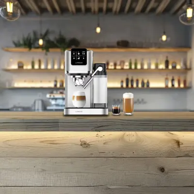 Lepresso Latteo Hot & Cold Brewing Coffee Machine with Milk Frothing Function Coffee Maker - Silver
