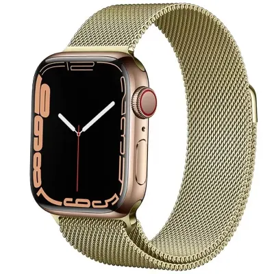 MOCOM 49mm Watch Straps, Stainless Steel Mesh type Band For Apple Watch Mocom (Only Straps) - Black Golden