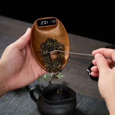 Generic Digital Tea Scale With 200g Max Weight, 0.1g Accuracy, LED Display, Type-C Charging, Auto Shut-off And Spoon For Tea, Coffee And Kitchen Measuring