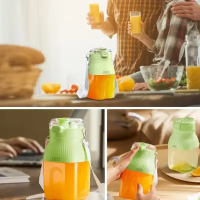 JBQ 1200ml Portable USB Rechargeable Juicer Blender. Powerful Motor, Bpa-free, Leak-proof Design. Perfect For Smoothies, Shakes, Gym, Travel & Daily Use
