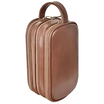 WiWu Salem Lux Travel Pouch – Soft Touch, Tri-Compartment Organizer with Metal Zipper & Multiple Pockets
