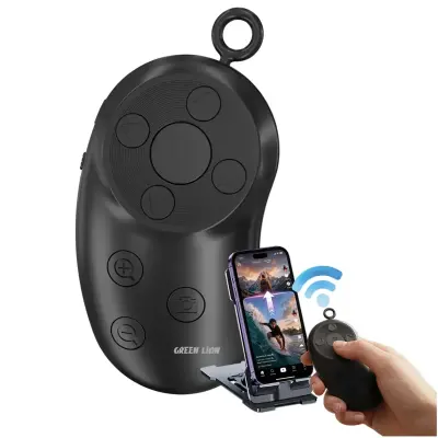 Green Lion Air Scroll Smart Wireless Remote Control – Bluetooth 5.4, 10M Working Range, Camera Control, Auto-Like Function, 40 Hours Working Time, USB Type-C Rechargeable