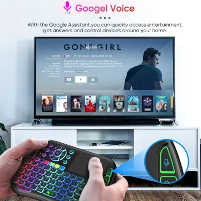 Porodo Mini Wireless Universal Keyboard Remote & Mouse, Porodo - Black