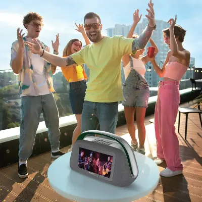 Green Lion 80W Smart Display Speaker with 10.1” HD Touchscreen for Parties, Outdoor Camping & Home Entertainment