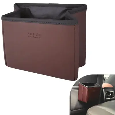 Zhuse Multifunctional Car Seat Back Storage Organizer with Dual Compartments, Secure Strap Mounting and Space-Saving Design Red