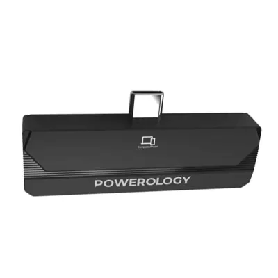 Powerology HDMI to Type-C Audio & Video Adapter With 50 Meter Transmission / Receiving Range and (1920x1080P) Resolution, Powerology - Black