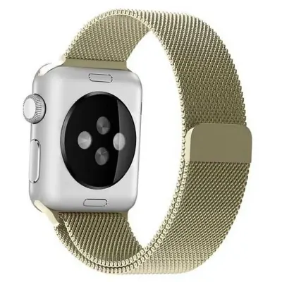 MOCOM 49mm Watch Straps, Stainless Steel Mesh type Band For Apple Watch Mocom (Only Straps) - Black Golden