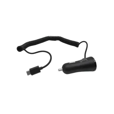 Budi Car Charger with Coiled Type-C Cable 1.8M | Budi CC068TB