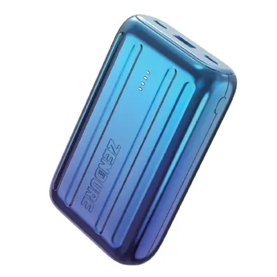 Zendure 20000mAh Power Bank With 20w USB-C Fast Charging, USB-A Output, Multi-device Support, Compact Design, And Built-in Safety Protection Blue